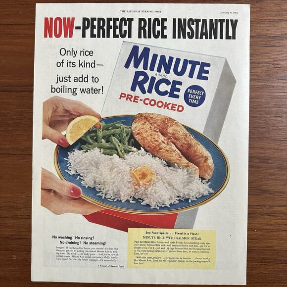 1954 Minute Rice Vintage Print Ad - Picture 1 of 1